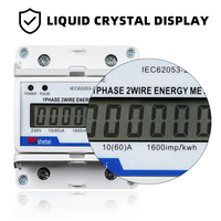 Medidor Eléctrico Monofásico de Cristal Líquido RMshebei 4P, Medidor de CA Multifunción con Pantalla LCD, Instalación en Riel DIN, RS485