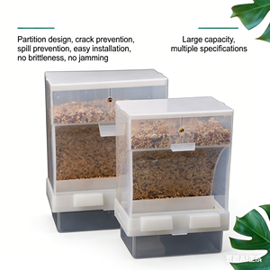 No-Spill Automatic Bird Feeder, Parrot Food Dispenser for Cage, Anti-Splash <strong>Seed</strong> Container for <strong>Budgies</strong>, Cockatiels, Lovebirds - Product Image 2