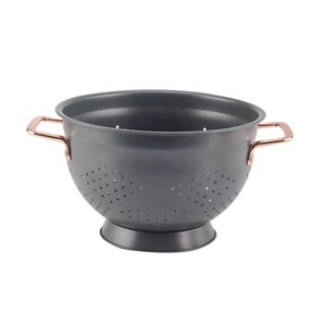High Quality Large Copper Color Stainless Steel handle Colander for Kitchen Accessories - Product Image 4