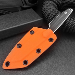 Couteau utilitaire droit compact en micarta haute dureté pour l'extérieur, léger, pour la chasse, la survie, le camping, outil multi-usage EDC - Product Image 4