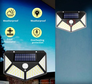 야외 100LED 태양 광 램프 모션 센서 방수 햇빛 전원 벽 정원 태양 광 풍경 - Product Image 5