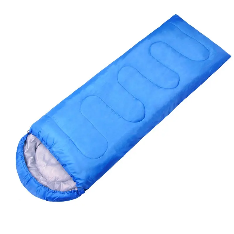 Yüksek kaliteli 170T polyester ipek yetişkin içi boş pamuk ultralight taşınabilir açık yıkanabilir aşağı kamp uyku tulumu su geçirmez