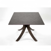 Table basse en céramique noire avec structure métallique, design minimaliste de luxe, pour salon, en pierre frittée durable, support à café décoratif