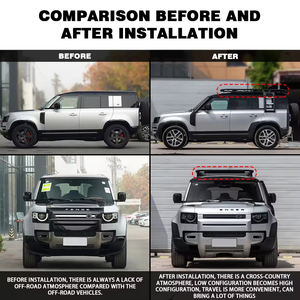 Offroad 4x4 Auto Part acciaio <span class=keywords><strong>cromato</strong></span> portapacchi adatto per 2020 Land Rover Defender accessori Auto tetto bagagli - Product Image 3