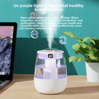 Humidifier Meja 1.3L Cool Mist Top Fill, Penjualan Terlaris 2026, Tenang 20Db, Ultrasonik Aromaterapi, Daya Listrik USB/Plug-in, Untuk Kamar Tidur