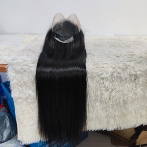 LetsFly 11A SDD 13x4 440 gramos Personalizar Peluca Frontal de encaje Peluca de cabello humano recto virgen brasileño para mujeres negras Envío <span class=keywords><strong>gratis</strong></span> - Product Image 5