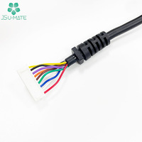 Câble en spirale PU à angle droit 8 broches Midi/Mini/Alimentation Din 22AWG JST XH 9 broches vers Din 8 9 broches Faisceau de câbles