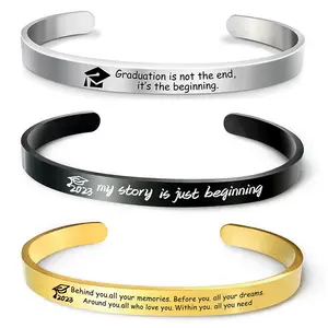 Tùy Chỉnh Kim Loại Tên Cuff Bangle Khắc Inspirational Thần Chú Cá Nhân Bangle Vòng Đeo Tay Bằng Thép Không Gỉ