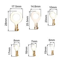150 pièces 8 Types cosses de fil de cuivre connecteur de fil à sertir oeillets pince de connexion de câble pour batterie électrique industrielle