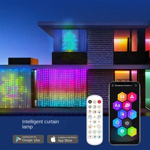 Intelligente Programmierbare IP-geschützte Outdoor-Lichtvorhänge RGB Magische Farbe DIY Text Benutzerdefiniertes Muster ABS-Linie LED - Product Image 4