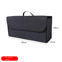 Grande boîte de rangement en feutre antidérapant Organisateur de coffre de voiture souple pour housses de coffre Accessoires de siège de voiture