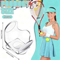 Clip Porta Pelotas de Tenis de Acrílico Transparente, Clip de Almacenamiento de Pelotas para Cintura, Logotipo Personalizado, Venta al Por Mayor, Directo de Fábrica OEM