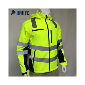 High Visibility Waterproof <strong>Hi</strong> <strong>Vis</strong> Clothing <strong>Softshell</strong> Safety <strong>Jacket</strong> FOB Bangladesh Security <strong>Jacket</strong> Reflective <strong>Jacket</strong> - Product Image 1