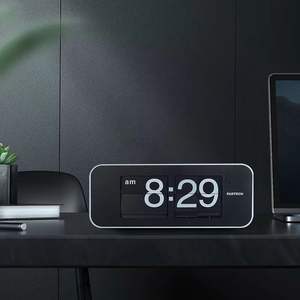 Classique rétro Vintage rabattable horloge numérique numéro réveil bureau étagère horloge pour bureau décoration <span class=keywords><strong>de</strong></span> la maison - Product Image 4