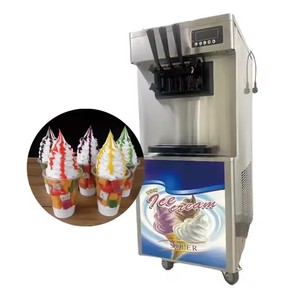 Machine à glace italienne commerciale 3 saveurs Express Gelato au yaourt glacé crème glacée molle machine à crème glacée - Product Image 1