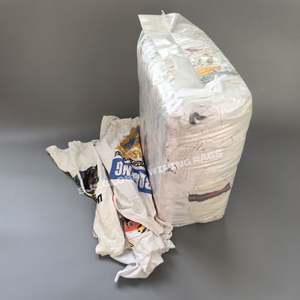 Trapos de algodón reciclado blanco estampado de alta calidad, trapos de algodón 100% blancos reciclados para limpieza, todo tipo de trapos. - Product Image 1