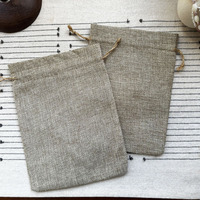 Sac en tissu de lin personnalisé avec cordon de serrage, pochette anti-poussière, petit sac à bijoux imprimé avec logo, sac de shopping en coton avec cordon de serrage