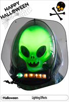 Nouveau Pendentif Alien Lumineux pour Halloween, Décoration Horreur à Détection Vocale, Accessoire d'Aménagement de Scène de Fête