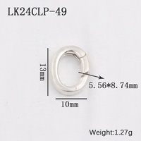 Argent brut S925 argent Sterling ouvrable ovale mousqueton Clip crochet anneau homard fermoir boucle connecteur bijoux accessoires