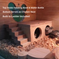 Nichoir amovible à 2 niveaux en bois massif pour hamsters, lapins et poulets