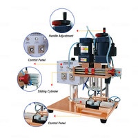 Capsuleur d'huile essentielle de bureau VTOPS Capsuleuse à 4 roues avec dispositif de serrage Capuchon fileté Machine de capsulage