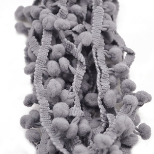 Boule de garniture Pom Pom, 1 pièce, 100% Nylon dentelle colorée, <span class=keywords><strong>Mini</strong></span> perle pompon ruban frange 10mm pour vêtements, accessoires artisanaux, vente en gros - Product Image 4