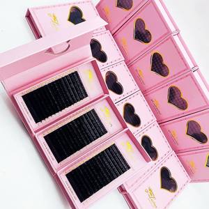 カスタム0.03 0.05 0.07 8-25mm J B C CC D DD L <span class=keywords><strong>M</strong></span>カール個別ミンクまつげエクステンションマットブラックカシミアラッシュエクステンショントレイ - Product Image 3