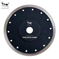 LITTLE ANT Factory Lame diamantée X Turbo haute performance de 7 pouces (180 mm) pour carrelage vitrifié et pierre cristallisée