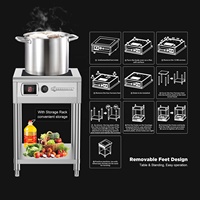 Cuisinière à induction commerciale 8KW industrielle 380v, brûleur électrique simple, ensembles de casseroles en acier inoxydable, cuisinières, marmite commerciale 380v