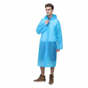 男性用ポータブルレインジャケット,防水性のあるポンチョ厚いエヴァレインコート - Product Image 1