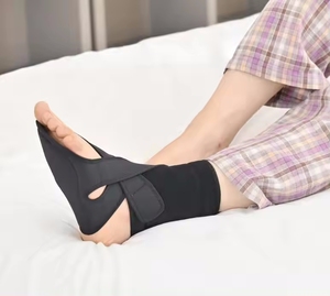 Fußheberspange Schwarz zum Gehen Weiche Nachtschiene für Fußheberschwäche Fußheberspange zum Schlafen Verstellbare Knöchelstütze - Product Image 6