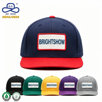 Gorra Snapback Ecológica Certificada de Fábrica con Parches Bordados Personalizados, Logotipo y Visera en Contraste para Uso Diario en la Calle