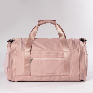 Phụ Nữ Màu Hồng Không Thấm Nước Nylon Ngoài Trời Duffle Thể Thao Phòng Tập Thể Dục Túi Biểu Tượng Tùy Chỉnh Lớn Qua Đêm Cuối Tuần Túi Du Lịch Với Ngăn Giày - Product Image 3