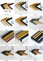 Bingkai Foto Warna Kayu Bingkai Foto Aluminium Pabrik Dekorasi Rumah Profil Aluminium Logam untuk Bingkai Cermin Cetakan Gratis Foshan