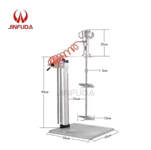 Industry Powder Paint Mixing Machine 25 Gallon Lift Type Stirring Paint Ink Glue Water Pneumatic Mixer with Stirrer Stand