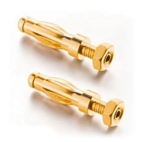 Connecteur banane, 50 pièces, 4mm, plaqué or, Terminal de batterie, à balles