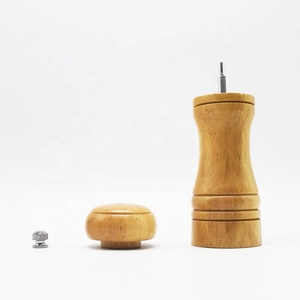 Wood Salt and Pepper Shakers Salt and Pepper Grinder Set With Adjustable Coarse <strong>Mills</strong> - Product Image 5