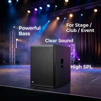 KENZA-15SUB Caisson de basses actif en bois de 15 pouces, classe D, DSP, RMS 1100W, puissance maximale 4800W, haut-parleur de basses professionnel pour scène, événements en plein air