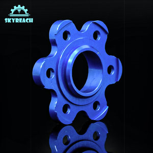 ชิ้นส่วนเหล็กไทเทเนียมแบบกำหนดเองผลิตโลหะ CNC อะไหล่อลูมิเนียมกลึงอโนไดซ์สีน้ำเงิน - Product Image 1