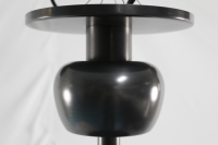Lustre suspendu LED rond en laiton noir, style vintage, en forme de bol, pour îlot de cuisine, éclairage vers le haut