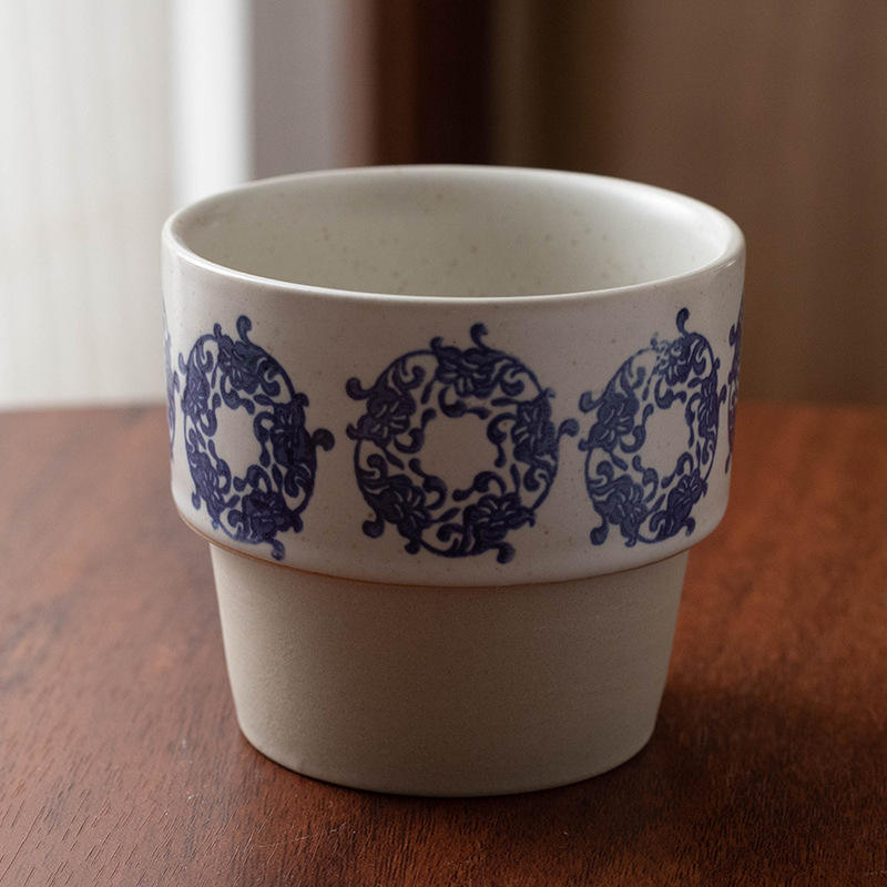 Tasse simple triplet style bleu