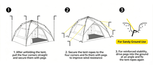 Tente de randonnée compacte en nylon ultralégère pour 2 personnes, respirante, anti-moustiques, 3 saisons, idéale pour les excursions en <span class=keywords><strong>montagne</strong></span> - Product Image 6