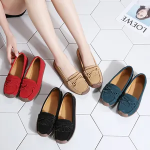 Lady Office Vrouwelijke Comfort Slip Op Loafers Echt Leer Vrouwen Flats Schoenen Maat 12 Voor Vrouwen Dames