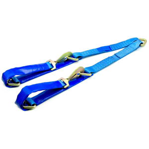 Sangle de remorquage robuste en polyester Winch Brother, sangle de récupération à bride en V, résistance à la rupture de 4400 LBS, 2" x 4", avec mousqueton - Product Image 1