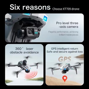 Drone XT709 GPS WIFI Senza Spazzole con Gimbal a 3 Assi, Fotocamera FPV WiFi 4K, Drone Professionale per Fotografia Aerea 4K con Doppia Fotocamera - Product Image 2