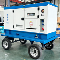 Générateur diesel mobile sur remorque 30KVA 50KVA 100KVA 50/60Hz Type silencieux ATS Démarrage automatique Triphasé Alimentation industrielle d'urgence