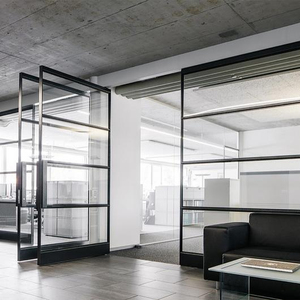 Porta <span class=keywords><strong>d</strong></span>'<span class=keywords><strong>Ingresso</strong></span> Pivotante in Ferro Battuto con Vetro Francese - Product Image 2