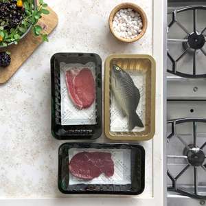 แผ่นซับน้ำได้ดีเยี่ยม ลดราคาพิเศษ เหมาะสำหรับบรรจุภัณฑ์ในครัวเรือน สำหรับเนื้อสด ปลา ผัก ผลไม้ ป้องกันการรั่วซึม พิมพ์ลายสวยงาม - Product Image 1