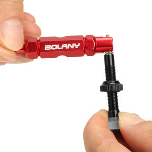 Outil de réparation de valve de vélo Bolany en alliage d'aluminium rouge multifonctionnel pour l'entretien des pneus de vélo - Product Image 4
