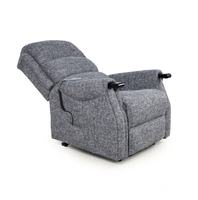 Fauteuil inclinable électrique en tissu lin avec poche latérale pour personnes âgées, idéal pour le salon et la maison